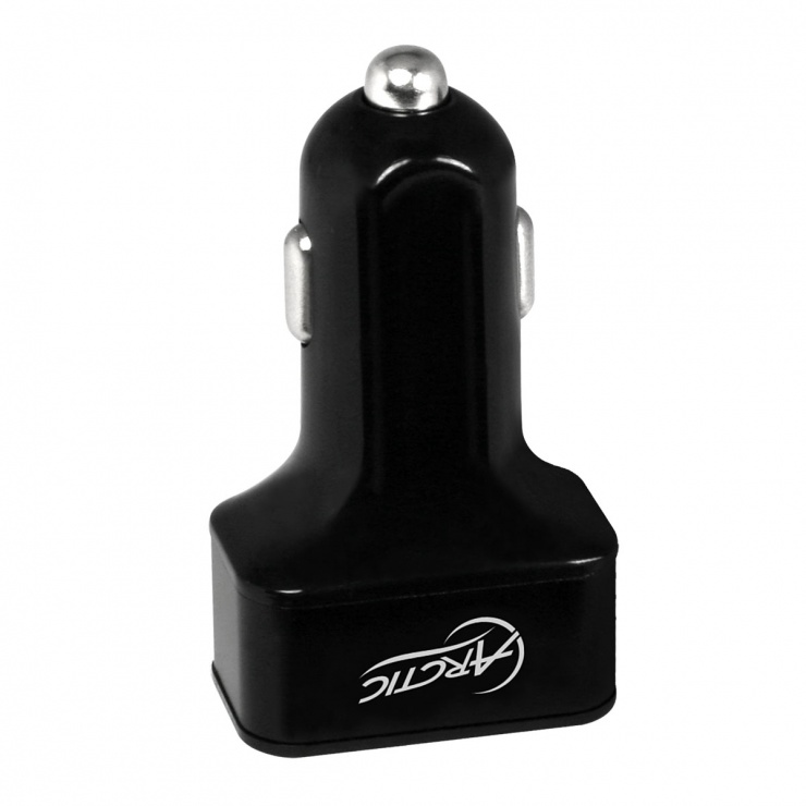 Incarcator auto 3 x usb 7200ma fast charger with smart charging technology, arctic
